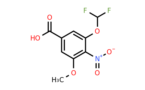 1807034-83-8 | 3-Difluoromethoxy-5-methoxy-4-nitrobenzoic acid