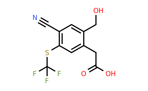 1807034-89-4 | 4-Cyano-2-hydroxymethyl-5-(trifluoromethylthio)phenylacetic acid