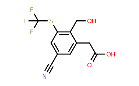 1807034-96-3 | 5-Cyano-2-hydroxymethyl-3-(trifluoromethylthio)phenylacetic acid