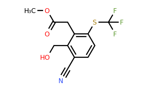 1807035-42-2 | Methyl 3-cyano-2-hydroxymethyl-6-(trifluoromethylthio)phenylacetate
