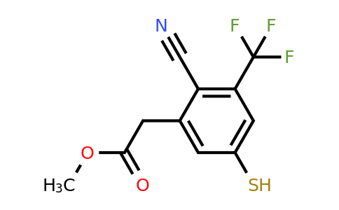 1807036-29-8 | Methyl 2-cyano-5-mercapto-3-(trifluoromethyl)phenylacetate