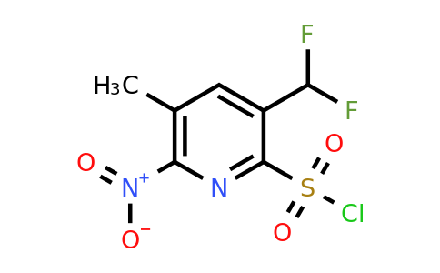 3-(Difluoromethyl)-5-methyl-6-nitropyridine-2-sulfonyl chloride