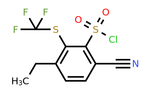 1807040-89-6 | 6-Cyano-3-ethyl-2-(trifluoromethylthio)benzenesulfonylchloride