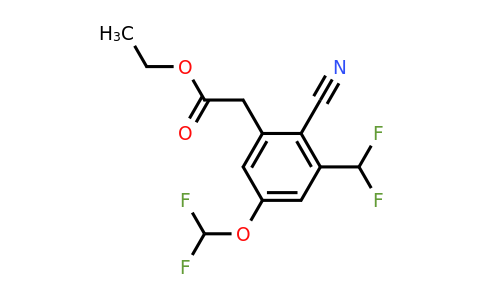 1807049-34-8 | Ethyl 2-cyano-5-difluoromethoxy-3-(difluoromethyl)phenylacetate