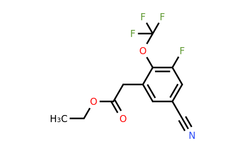1807050-38-9 | Ethyl 5-cyano-3-fluoro-2-(trifluoromethoxy)phenylacetate