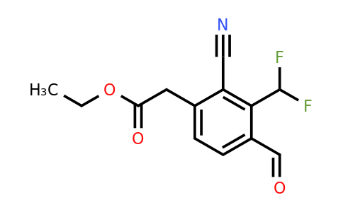 1807052-74-9 | Ethyl 2-cyano-3-difluoromethyl-4-formylphenylacetate