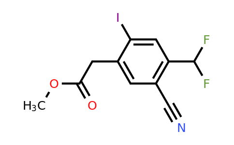 1807055-55-5 | Methyl 5-cyano-4-difluoromethyl-2-iodophenylacetate