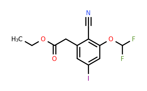 1807058-63-4 | Ethyl 2-cyano-3-difluoromethoxy-5-iodophenylacetate