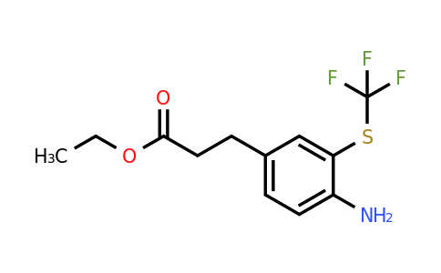 1807059-43-3 | Ethyl 3-(4-amino-3-(trifluoromethylthio)phenyl)propanoate