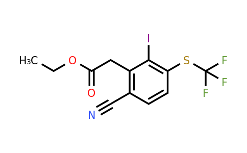 1807060-72-5 | Ethyl 6-cyano-2-iodo-3-(trifluoromethylthio)phenylacetate