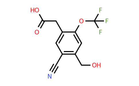 1807064-55-6 | 5-Cyano-4-hydroxymethyl-2-(trifluoromethoxy)phenylacetic acid