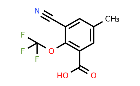 1807067-21-5 | 3-Cyano-5-methyl-2-(trifluoromethoxy)benzoic acid