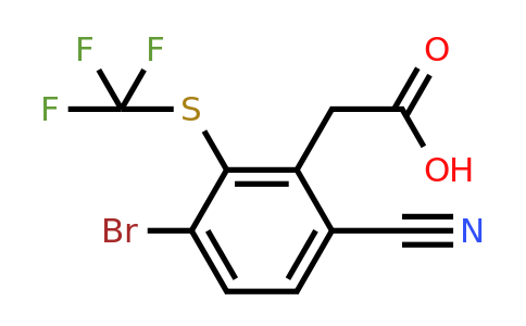 1807075-59-7 | 3-Bromo-6-cyano-2-(trifluoromethylthio)phenylacetic acid