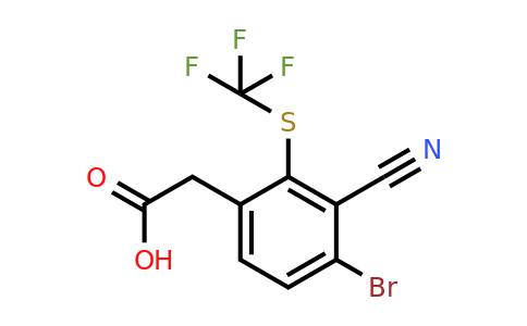 1807075-69-9 | 4-Bromo-3-cyano-2-(trifluoromethylthio)phenylacetic acid