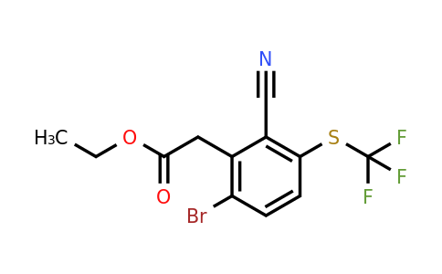 1807075-95-1 | Ethyl 6-bromo-2-cyano-3-(trifluoromethylthio)phenylacetate