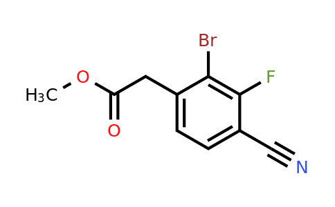 1807077-44-6 | Methyl 2-bromo-4-cyano-3-fluorophenylacetate