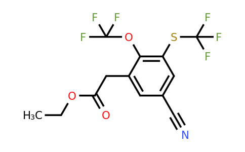Ethyl 5-cyano-2-trifluoromethoxy-3-(trifluoromethylthio)phenylacetate