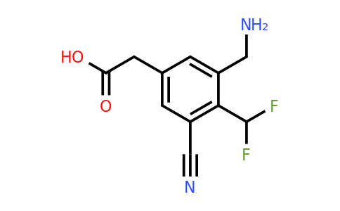 1807086-29-8 | 3-Aminomethyl-5-cyano-4-(difluoromethyl)phenylacetic acid