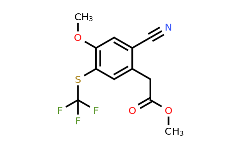 1807087-62-2 | Methyl 2-cyano-4-methoxy-5-(trifluoromethylthio)phenylacetate