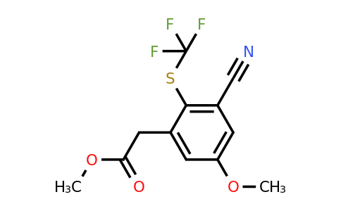 1807087-70-2 | Methyl 3-cyano-5-methoxy-2-(trifluoromethylthio)phenylacetate