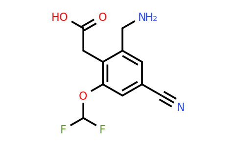 1807087-89-3 | 2-Aminomethyl-4-cyano-6-(difluoromethoxy)phenylacetic acid