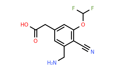 1807088-00-1 | 3-Aminomethyl-4-cyano-5-(difluoromethoxy)phenylacetic acid