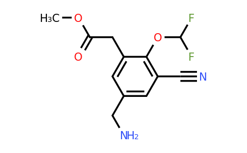 1807088-62-5 | Methyl 5-aminomethyl-3-cyano-2-(difluoromethoxy)phenylacetate