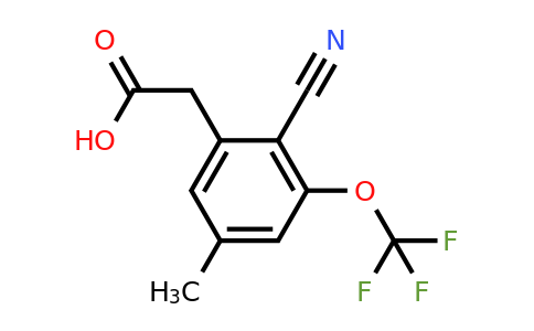 1807090-53-4 | 2-Cyano-5-methyl-3-(trifluoromethoxy)phenylacetic acid