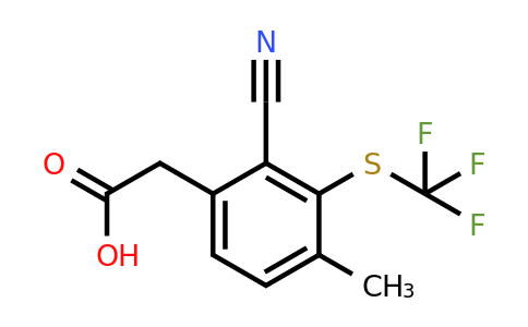 1807091-97-9 | 2-Cyano-4-methyl-3-(trifluoromethylthio)phenylacetic acid