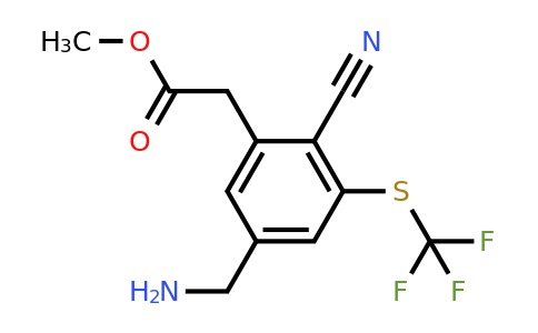 1807096-78-1 | Methyl 5-aminomethyl-2-cyano-3-(trifluoromethylthio)phenylacetate