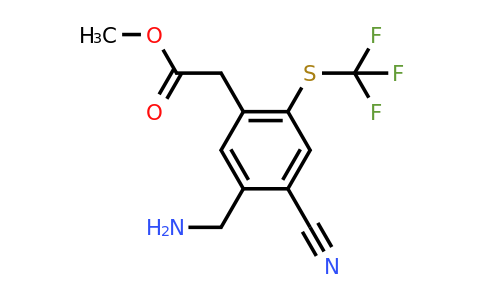 1807096-87-2 | Methyl 5-aminomethyl-4-cyano-2-(trifluoromethylthio)phenylacetate