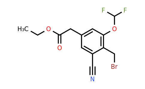 1807105-77-6 | Ethyl 4-bromomethyl-3-cyano-5-(difluoromethoxy)phenylacetate