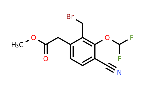 Methyl 2-bromomethyl-4-cyano-3-(difluoromethoxy)phenylacetate