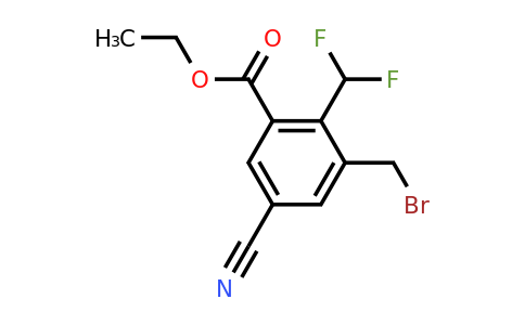1807106-23-5 | Ethyl 3-bromomethyl-5-cyano-2-(difluoromethyl)benzoate