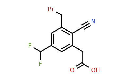 1807106-84-8 | 3-Bromomethyl-2-cyano-5-(difluoromethyl)phenylacetic acid