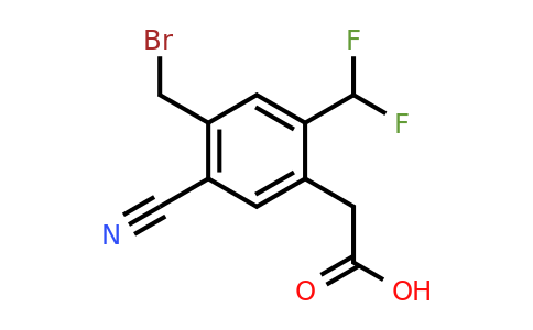 1807106-91-7 | 4-Bromomethyl-5-cyano-2-(difluoromethyl)phenylacetic acid