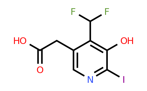 4-(Difluoromethyl)-3-hydroxy-2-iodopyridine-5-acetic acid