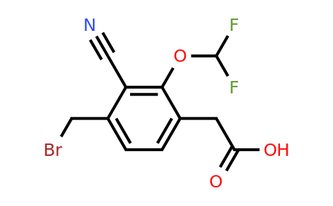 1807107-86-3 | 4-Bromomethyl-3-cyano-2-(difluoromethoxy)phenylacetic acid