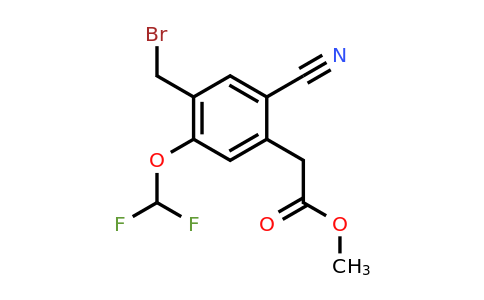 Methyl 4-bromomethyl-2-cyano-5-(difluoromethoxy)phenylacetate