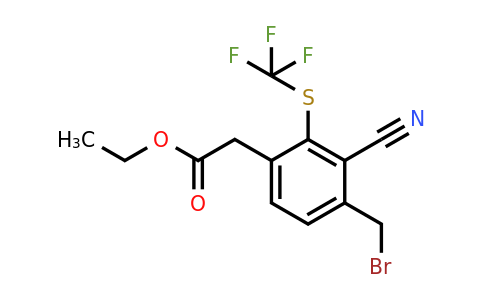 1807110-98-0 | Ethyl 4-bromomethyl-3-cyano-2-(trifluoromethylthio)phenylacetate