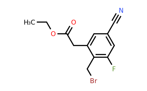 1807112-20-4 | Ethyl 2-bromomethyl-5-cyano-3-fluorophenylacetate