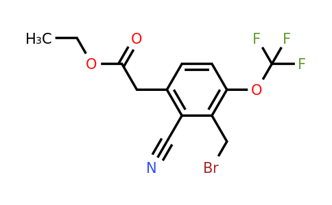 1807114-45-9 | Ethyl 3-bromomethyl-2-cyano-4-(trifluoromethoxy)phenylacetate