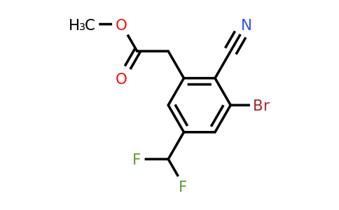 1807117-41-4 | Methyl 3-bromo-2-cyano-5-(difluoromethyl)phenylacetate