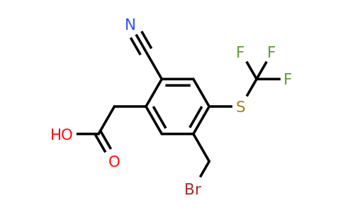 1807117-60-7 | 5-Bromomethyl-2-cyano-4-(trifluoromethylthio)phenylacetic acid
