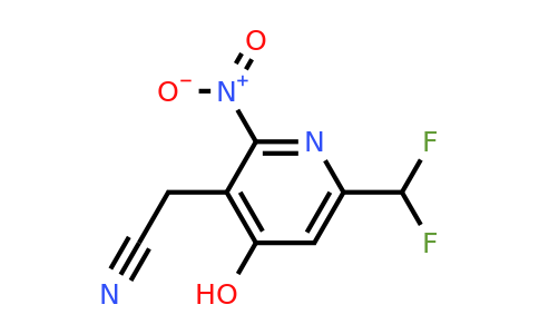1807124-33-9 | 6-(Difluoromethyl)-4-hydroxy-2-nitropyridine-3-acetonitrile