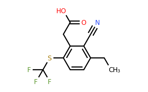 1807125-06-9 | 2-Cyano-3-ethyl-6-(trifluoromethylthio)phenylacetic acid