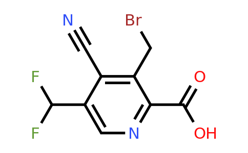 1807127-59-8 | 3-(Bromomethyl)-4-cyano-5-(difluoromethyl)pyridine-2-carboxylic acid
