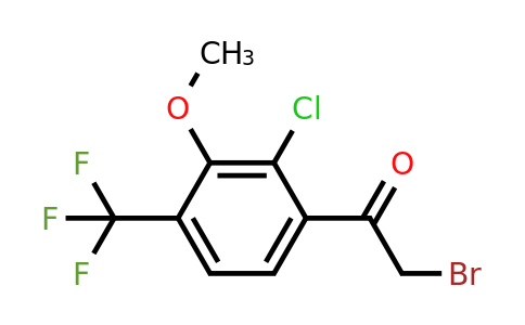 1807128-29-5 | 2'-Chloro-3'-methoxy-4'-(trifluoromethyl)phenacyl bromide