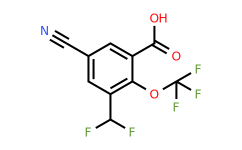 1807135-55-2 | 5-Cyano-3-difluoromethyl-2-(trifluoromethoxy)benzoic acid