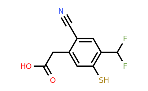 1807142-95-5 | 2-Cyano-4-difluoromethyl-5-mercaptophenylacetic acid